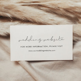 Informações Cartão de site de casamento minimalista manuscrito