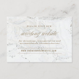 Informações Cartão de Site de Casamento Moderno em Marble | DO
