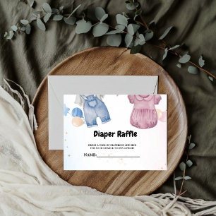 Informações Cartão de Solicitação de Fralda Raffle para roupas