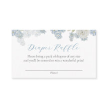 Cartão de Solicitação de Fraldas Florais Baby Boy 