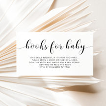 Cartão de solicitação de livro do chá de fraldas e