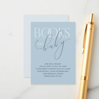 Informações Cartão de Solicitação de Livro Elegante em Azul Po