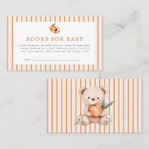 Cartão de Solicitação de Livros de Bebê Urso de Pe