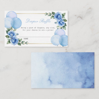 Informações Cartão de Sorteio de Fraldas Floral Balão Aquarela