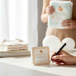 Informações Cartão de Sorteio de Fraldas Sweet Peach para Chá