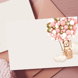 Informações Cartão de Vazio para de Urso Dourado Rosa