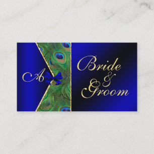 Informações Cartão de visita de Bridal Real Blue Peacock