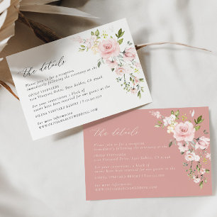 Informações Cartão de Visita de Detalhes do Casamento de Oliva