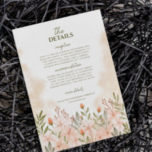 Informações Cartão de Visita de Detalhes Simples sobre Flores 