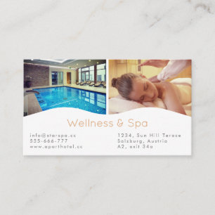 Informações Cartão de visita do Spa, massagem e bem-estar