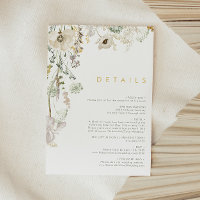 Cartão de Visita para Detalhes de Flor Selvagem Wh