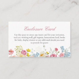 Informações Cartão de Visor Personalizado de Flor Selvagem de 