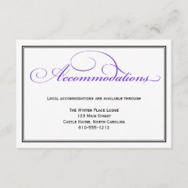 Informações Cartão Detalhado de Alojamentos Formais Roxos