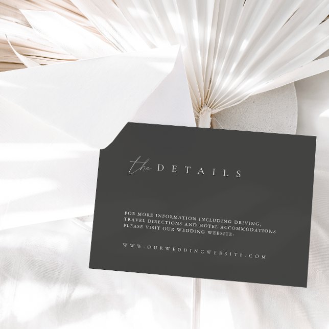 Informações Cartão do Gabinete de Detalhes de Casamento de Cin (Criador carregado)