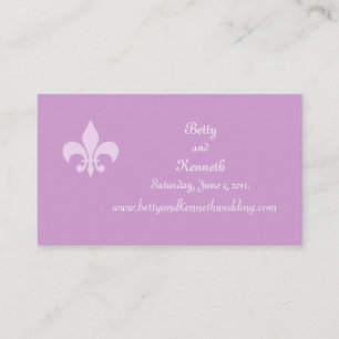 Informações Cartão do Site de Casamento Fleur de Lise em Lilas