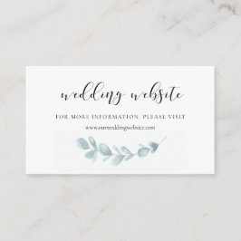 Informações Cartão do site de casamento Watercolor greenery