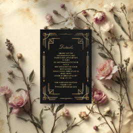 Informações Cartão elegante de cerimônia de casamento do art d