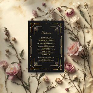 Informações Cartão elegante de cerimônia de casamento do art d