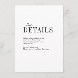 Informações Cartão elegante minimalista de tipografia moderna