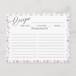 Informações Cartão Incluso Receita Chá de Noiva.