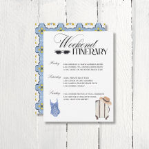 Cartão Itinerário de Fim de Semana do Lotus Wife