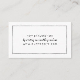 Informações Cartão online RSVP de casamento do Simple Silver F