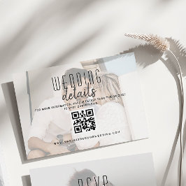 Informações Cartão QR para Detalhes do Casamento de Foto Moder