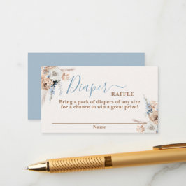 Informações Cartão Raffle Chá de fraldas Boho Azul