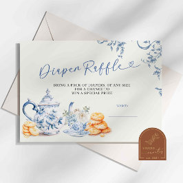 Informações Cartão Raffle de Fralda de Chinoiserie Azul