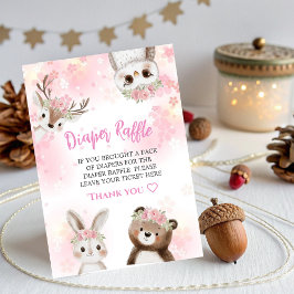 Informações Cartão Raffle de Fralda de Woodland para Chá de fr