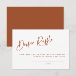 Informações Cartão Raffle para Fralda de Chá de fraldas Terrac