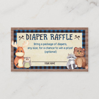 Informações Cartão Raffle para Fralda de Chá de fraldas Woodla