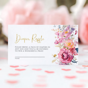 Informações Cartão Raffle para Fraldas de Flores Selvagens Rox