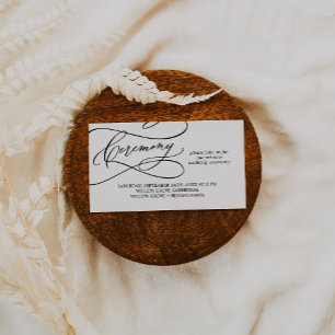 Informações Cartão Romântico de Cerimônia Privada de Casamento