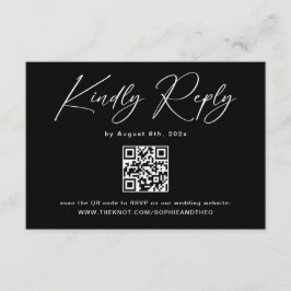 Informações Cartão RSVP de Casamento Retroativo Moderno