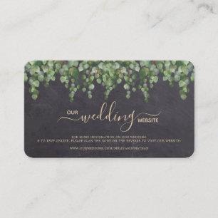 Informações Cartão RSVP de Código QR de Código de Casamento