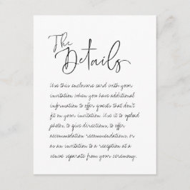 Informações Casamento Manuscrito O Cartão Do Gabinete De Detal
