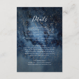 Informações Celestial Night Sky   Cartão de gabinete Dourado