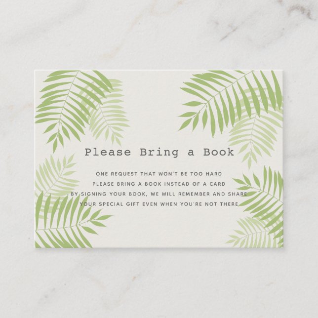 Informações Chá de fraldas Aloha, por favor, traga um cartão d (Frente)