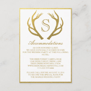 INFORMAÇÕES CHIC DOURADO CARTÃO DE ALOJAMENTO ANTLER