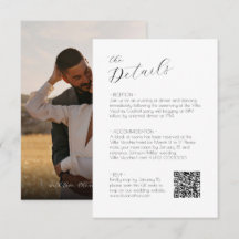 Chic Script Wedding rsvp e cartão de cercado