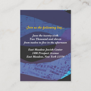 Informações Cidade do Cartão de Recepção David Bar Bat Mitzvah