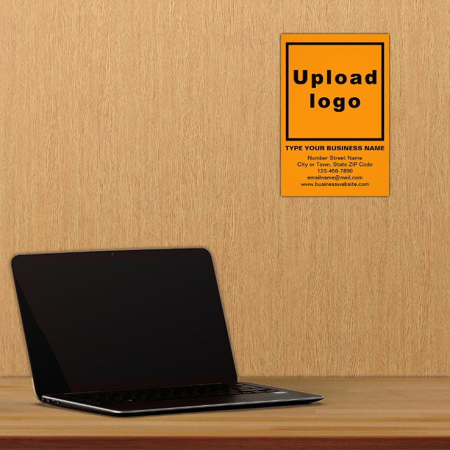 Informações Comerciais Impressão de Foto em Segund (Advertise your business. Build brand name awareness. Your business brand on orange photo paper.)