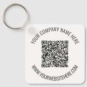 Informações de código QR e Chaveiro de texto perso
