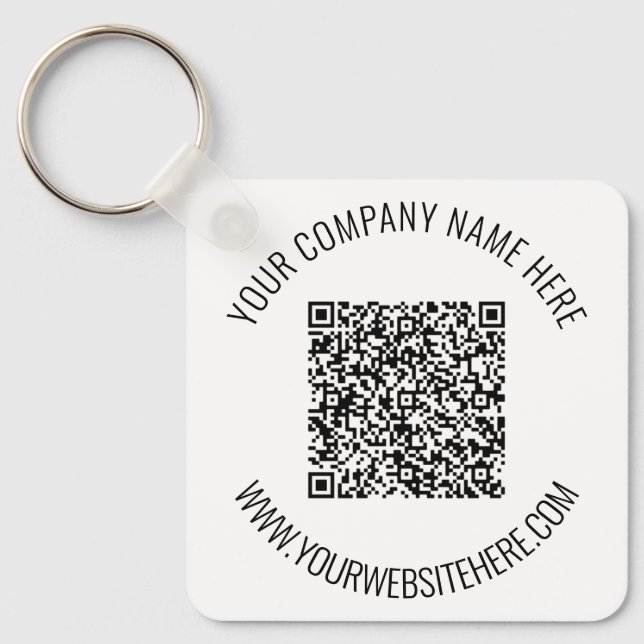 Informações de código QR e Chaveiro de texto perso (Frente)