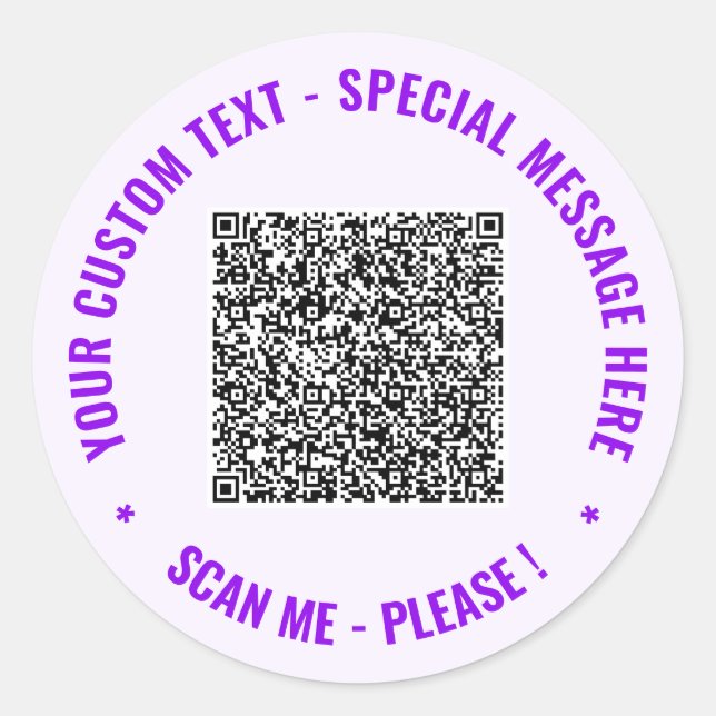 Informações de Leitura do Seu Código QR e Adesivos (Frente)