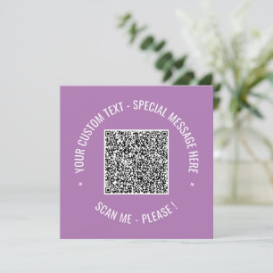 Informações de verificação de código QR e cartão d