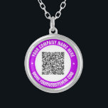 Informações de Verificação de Código QR e Colar Te<br><div class="desc">Cores e fontes personalizadas - Seu código QR ou logotipo / nome da foto no site ou Promocional de texto personalizado Business ou Personal Modern Stamp Design Necklace / Gift - Adicione seu código QR - Imagem - logotipo ou foto / nome - Empresa / site ou outras informações /...</div>