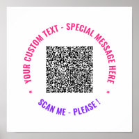 Informações de verificação de código QR e Poster d
