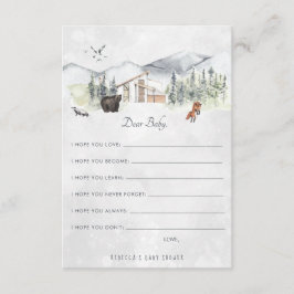 Informações Desejos para Cartão de Aconselhamento para Bebês |